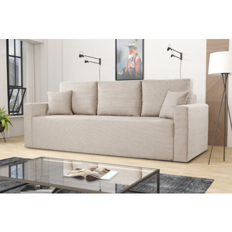 Modernes Sofa ZOOM mit Schlaffunktion Perle