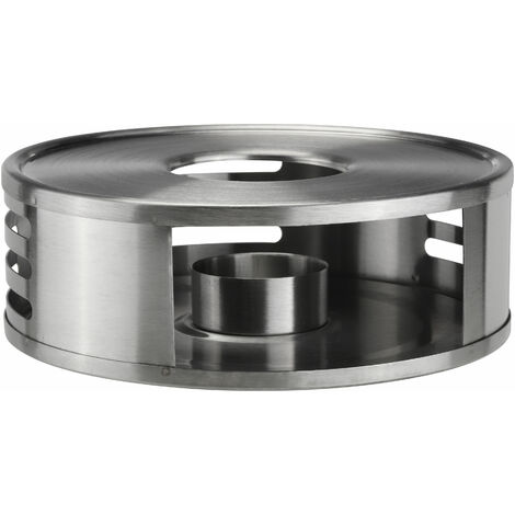 Modernes Stövchen aus Edelstahl ca. Ø 15 cm für Teekannen und -Tassen