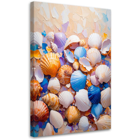 Modernes Wandbild für das Wohnzimmer oder das Badezimmer Muscheln 40x60 cm