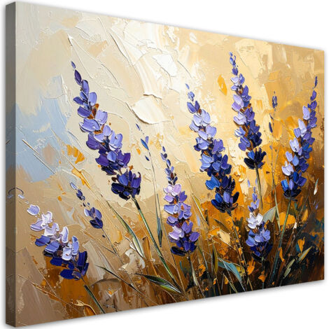 Modernes Wandbild für das Wohnzimmer oder Schlafzimmer Lavendelblüten 90x60 cm