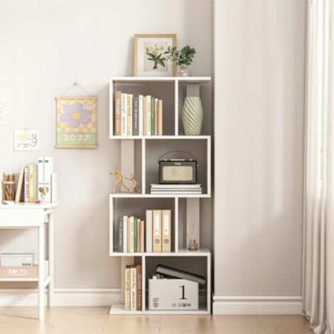 Modernes weißes hohes Bücherregal 140CM