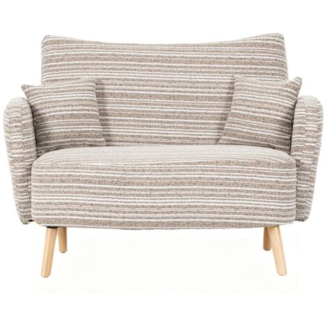 Modernes Zweisitzer-Sofa im Stil, mit superbequemen Armlehnen, Armlehnenkissen und Aufbewahrungstasche, tiefes Zweisitzer-Sofa, komfortables modernes Sofa für Schlafzimmer, kleine Räume, Wohnungen und