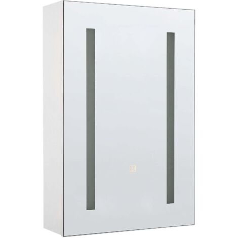 Moderno Armadietto a Muro da Bagno Nero a Specchio 88 x 40 x 35 cm Cameron