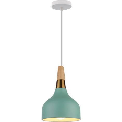 Moderno creativo E27 lampada a sospensione decorazione ferro arte lampadario ristorante bar (verde)