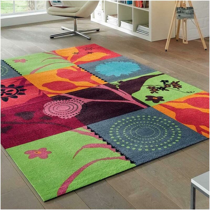 

Dezenco - moderno diseño de alfombra 70x190 cm rectangular SUMEEZE KT Multi cocina adecuado para calefacción por suelo radiante - Multicolore