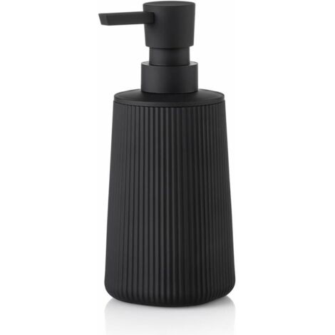 Moderno dispenser di detersivo nero per bagno e cucina, dispenser a pompa per bagno e piani di lavoro