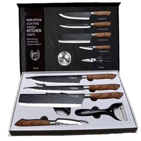 Moderno juego de cuchillos de chef de acero inoxidable de 8 pulgadas con caja de regalo para la cocina Juegos de cuchillos de cocina