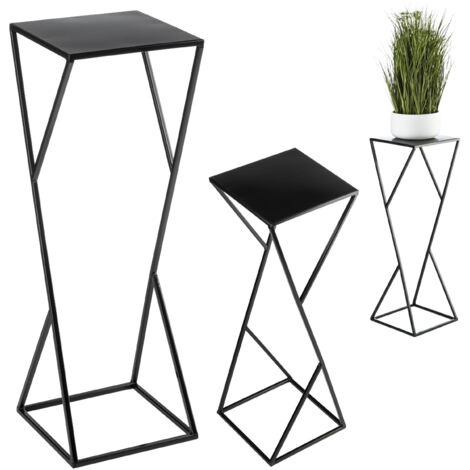 Moderno macetero LOFT negro de 70 cm