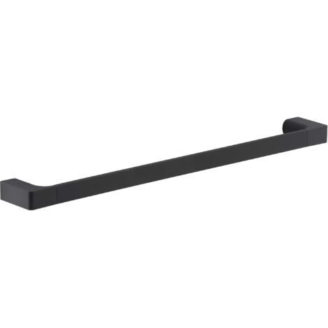 Moderno Porta Asciugamani Cm 60 In Ottone Finitura Nero Opaco Palazzo