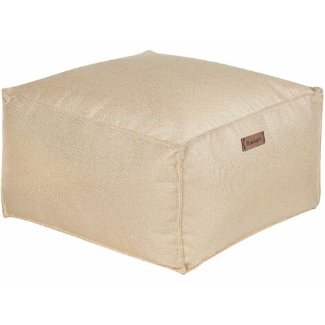 Moderno Pouf Intrecciato da Salotto 50 x 30 cm Motivo Beige Chiaro Mukki