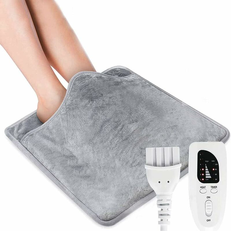 Linghhang - Modes de Chauffage 4 Minuterie Arrêt,Chauffe-Pieds Electrique, Chauffe Pieds Chauffant Électriqu Confortable, Couverture Chauffante