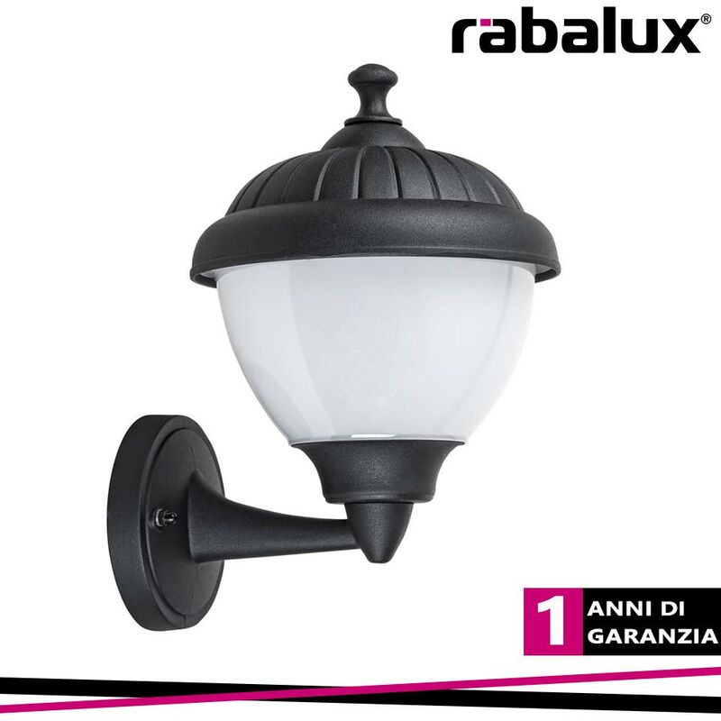 Image of Rabalux - modesto,outdoor wall lamp, black, E27 1X max 40W, IP44 bulb