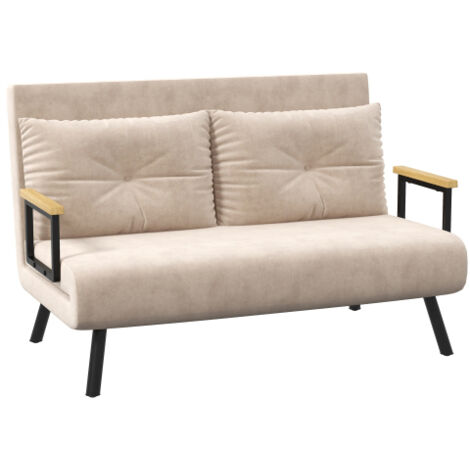 Modfu – Fauteuil convertible 2 places inclinable – Dossier réglable 180° – Cadre en acier – Dimensions 102 x 73 x 81 cm – Confort rembourré