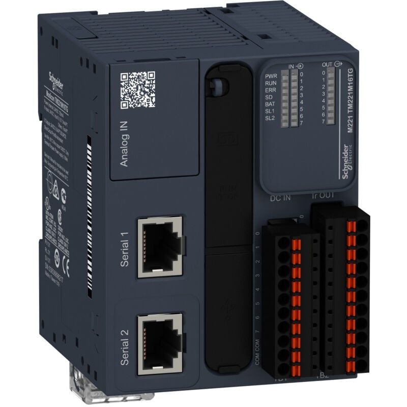 Schneider - Tm221m16tg Automate Modicon M221 Book - Contrôleur 16 Entrées/sorties - 24vcc - Pnp, 2 Ports Série, 24vcc