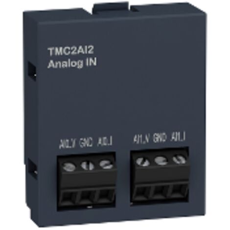 Modicon M221, cartouche 2 entrées analogiques, tension 0-10V, courant 0/4-20mA - TMC2AI2