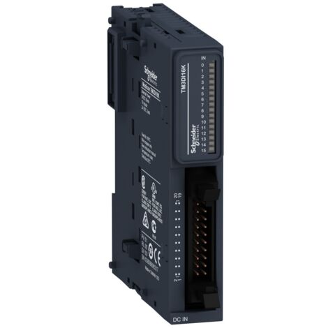 Modicon TM3, module 16 entrées 24VCC, connecteur HE 10