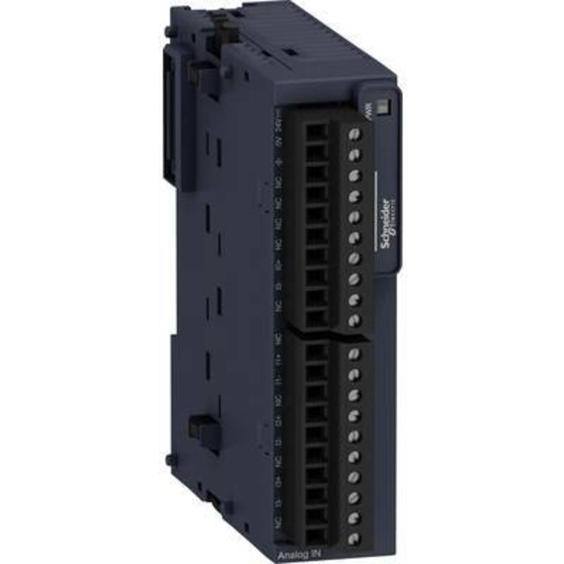 Modicon TM3, module 4 entrées température, sonde ou -10-0-10V, 0/4-20mA, à vis (TM3TI4)