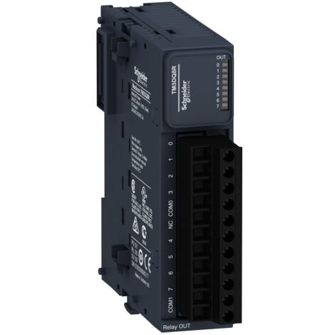 Modicon TM3, module 8 sorties TOR, relais 2A, à vis