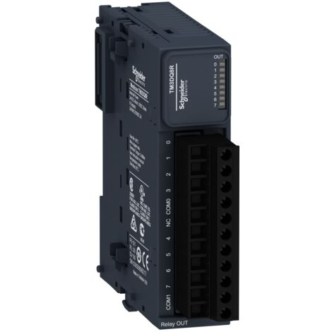 Modicon TM3, module 8 sorties TOR, relais 2A, à vis