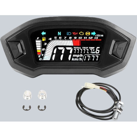Modification de la boîte de vitesses pour moto M3 Monkey : tableau de bord électronique (1 à 6 vitesses) avec ABS et indicateur de température d'eau.