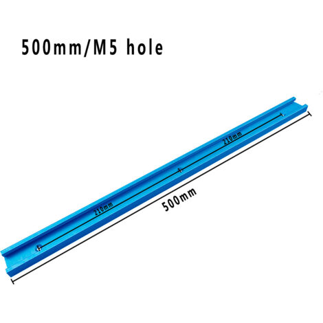 Modification DIY d'un rail de guidage coulissant de type 30 pour scie circulaire électrique, poignée de poussée, limiteur de barre de guidage, établi inversé, alliage d'aluminium, bleu 50 mm.