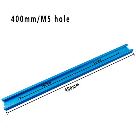 Modification DIY d'un rail de guidage de type 30 pour scie circulaire électrique, poignée de poussée, limiteur de barre de guidage, établi inversé, alliage d'aluminium, bleu 40 mm.
