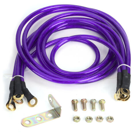 Modification Universelle de Kit de Système de Câble de Terre renforcé de Fil de Mise à la Terre de Voiture à 5 Points pour L'amélioration des Performances du Moteur de Voiture
