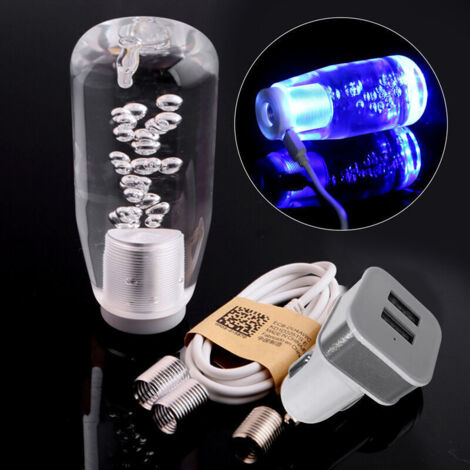 Modifizierter manueller Schalthebel für Autos, Schalthebel mit Kristallbeleuchtung, individueller LED-Schalthebel mit Wellenstab, 10 cm hängender Schalthebel