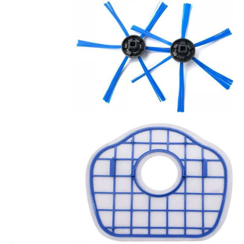 MODJUEGO Filtre de brosse latérale de rechange pour Philips FC8700/FC8710/FC8715/FC8603 - Accessoires de rechange pour aspirateur (1 filtre + 1 paire