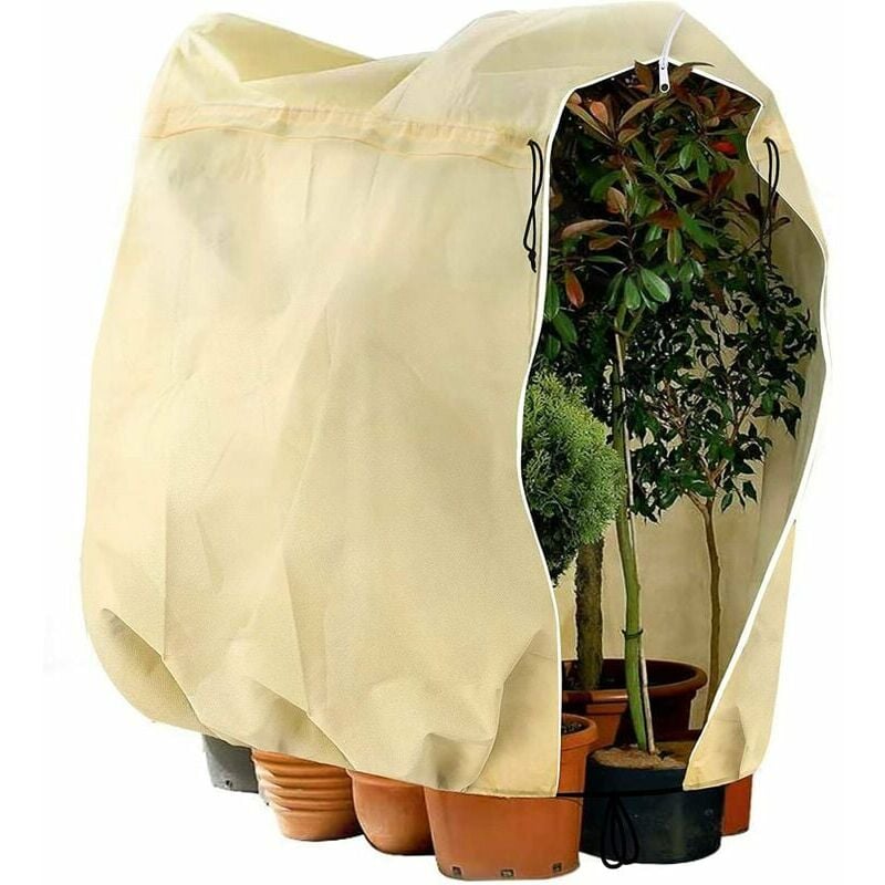 Modèle de fermeture à glissière 180120 cm + boucle rétractable couverture froide de plante d'hiver de jardin extérieur,pour la protection des meubles