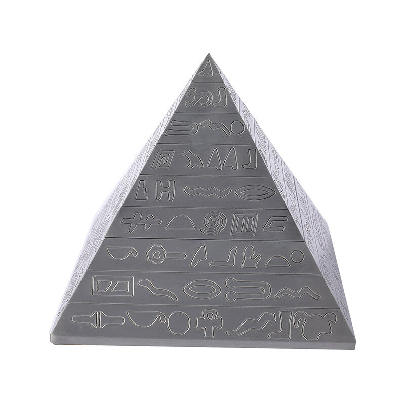 Xinuy - Modèle de Pyramide Egyptienne Statue en Métal Rétro Décor Maison Bureau - 12.912.911.2cm
