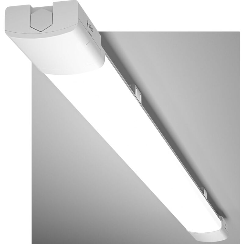 Modlicht Néon led 150CM Réglette led Connectée 45W 4950Lumen Blanc Froid 5000K Tube Néon, IP65 Imperméable Luminaire Plafonnier pour Atelier, Garage,