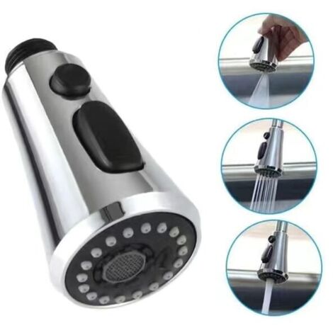 Modos de rociado del grifo de cocina, rociador extraíble para fregadero de cocina G1/2, reemplazo del cabezal del grifo de cocina para lavabo de baño