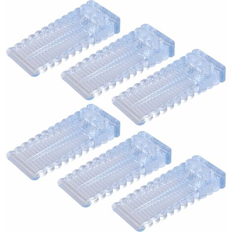MODOU 6PCS Arrêts de Portes, Cale Porte Bloc Porte Sol Antidérapante Bloque Porte avec Hauteur Réglable, Butee de Porte pour Protection de Portes et Murs Carrelage Tapis Sol (Transparent)