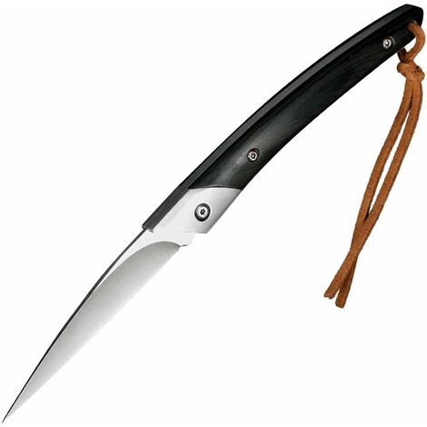 MODOU - Couteau Extérieur - Outil de poche Petit Couteau Transporter Acier Couteau à une main métal Couteau outils à main matériel Couteau - argent & noir