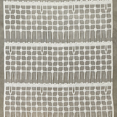 Modulable brodé à carreaux Ivoire 75x180 cm