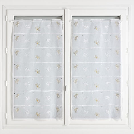 Modulable brodé avec motifs palmettes Doré 90x220 cm