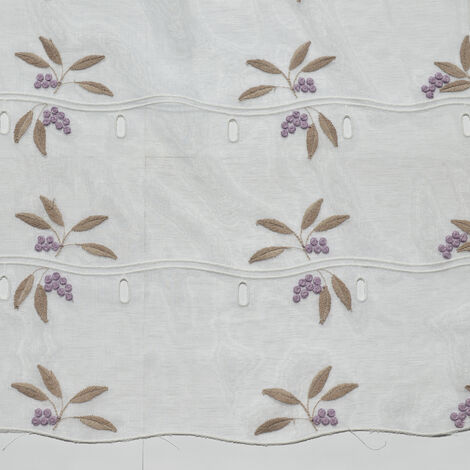 Modulable brodé de baies Violet parme 60x120 cm