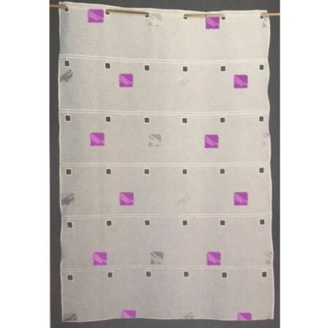 Modulable brodé de carrés colorés Fuchsia 70x220 cm