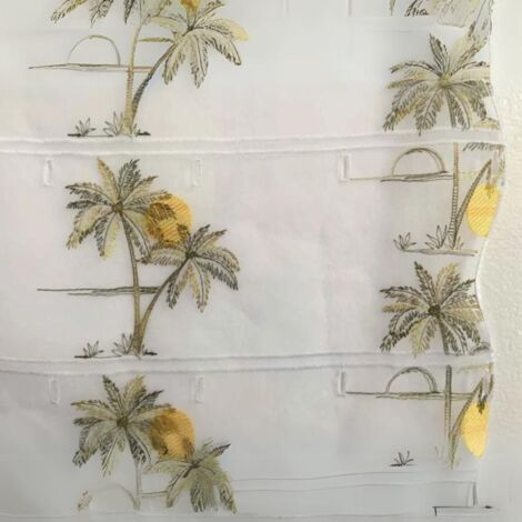 Modulable brodé de cocotiers Jaune 73x120 cm