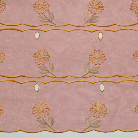 Modulable brodé et fleuri Bordeaux 58x220 cm