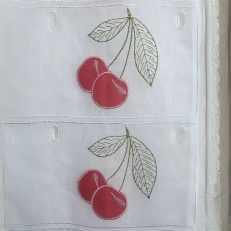 Modulable brodé griottes Rouge 0.45x1.8 m