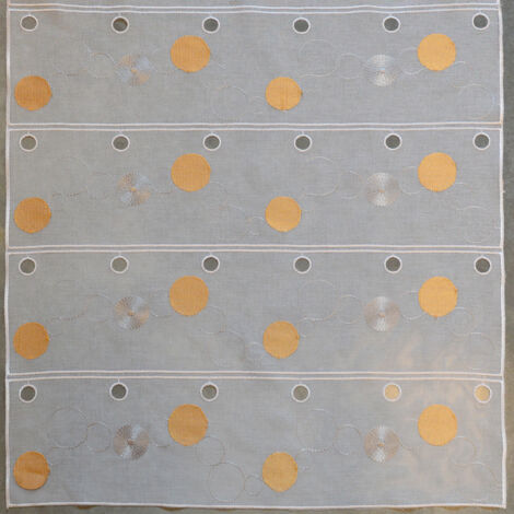Modulable brodé motif pois Jaune 45x90 cm