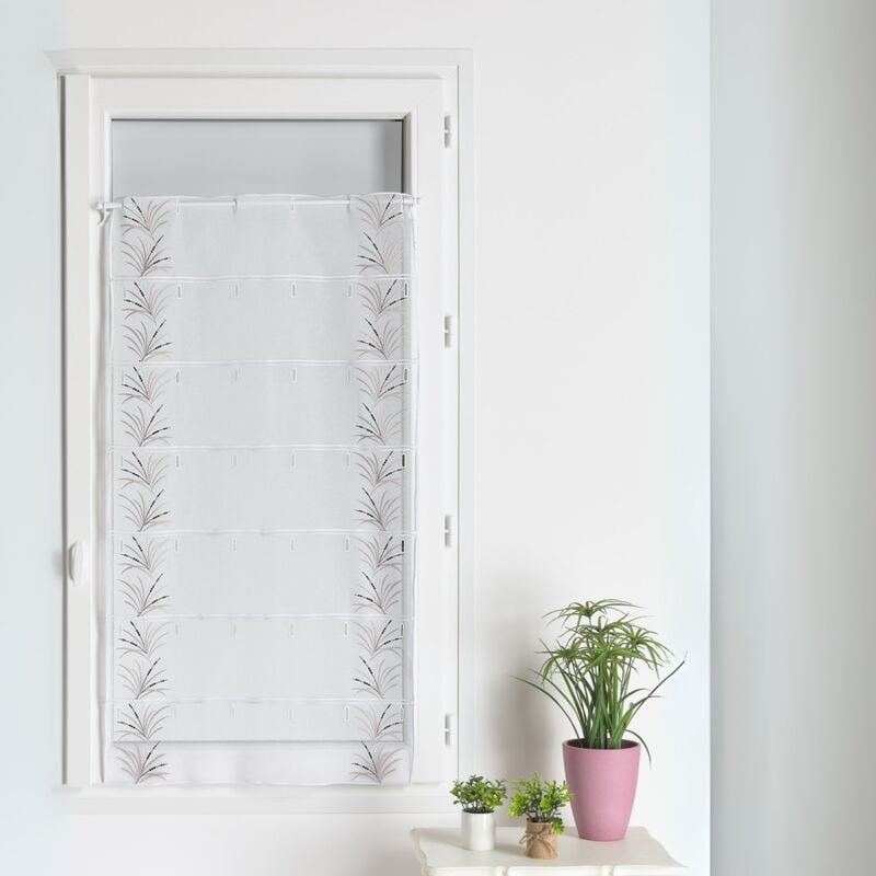 Modulable brodé motif roseaux Beige 90x90 cm