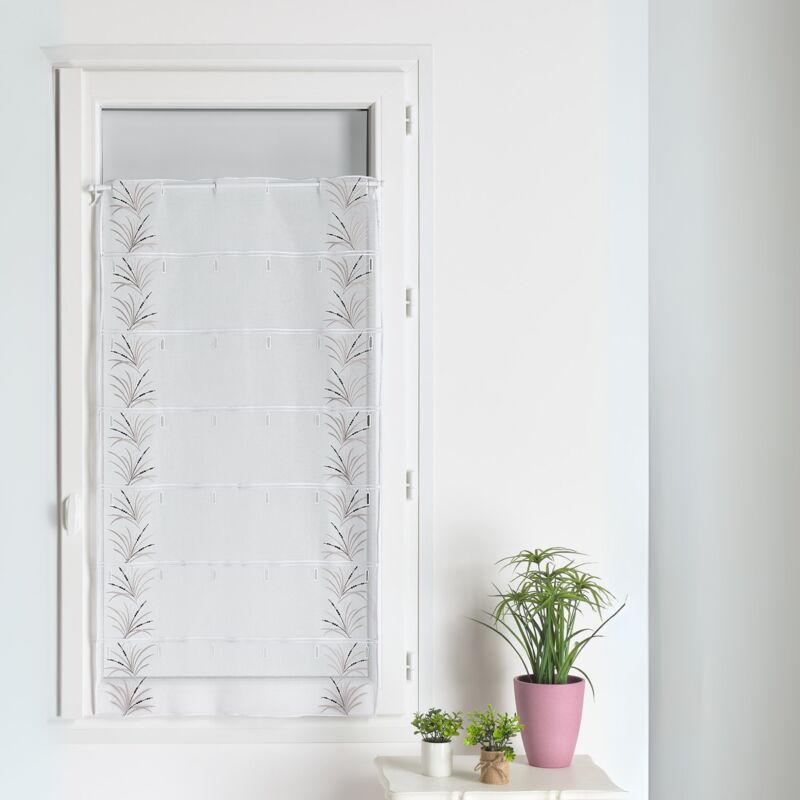 Modulable brodé motif roseaux Beige 45x160 cm