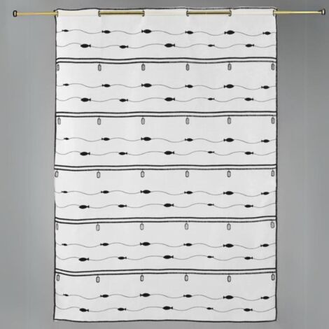 Modulable brodé petits poissons Bleu Marine 58x90 cm