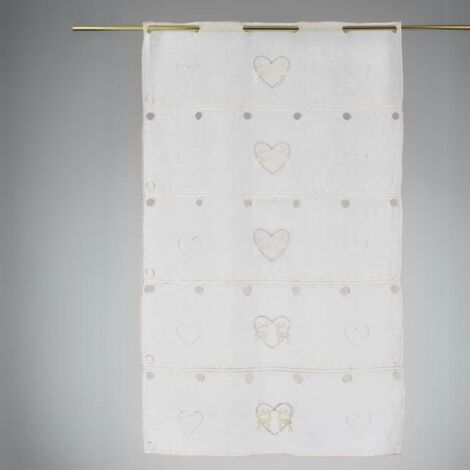 Modulable brodé "Rennes amoureux" Blanc 60x120 cm