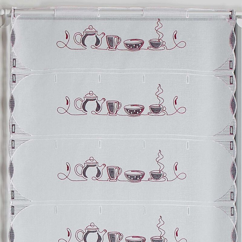 Modulable brodé spécial cuisine Rouge 0.9x0.9 m