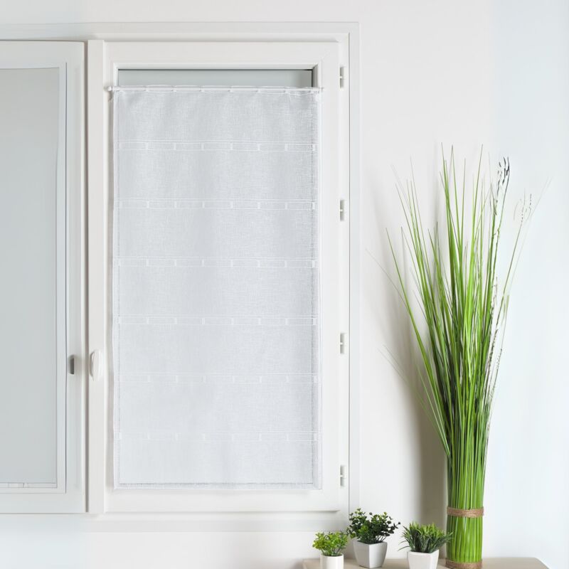 Modulable brodé uni à pattes biface Blanc 58x180 cm