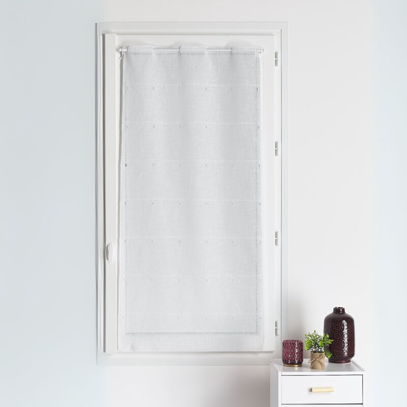 Modulable brodé uni blanc Blanc 60x180cm